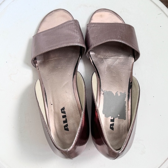 Vintage Wedge Heel Sandals Shoes sz 7 - Picture 3 of 4